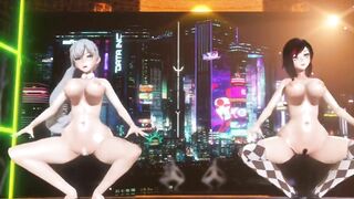 【MMD R-18 SEX DANCE】hot nightclub yummy sweet intense lesbian pleasure yummy [CREDIT BY] ABF_MMD