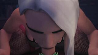 Futa Mercy Cum on Ashe's Face, Futanari Animation