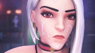 Futa Mercy Cum on Ashe's Face, Futanari Animation