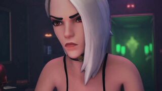 Futa Mercy Cum on Ashe's Face, Futanari Animation