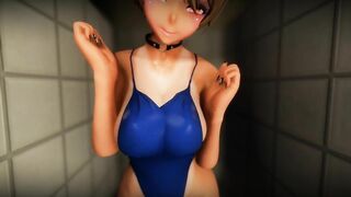 Short Hair Odoriko-Chan Mushikan Conceived Swimsuit Copulation part 1 3d hentai animation