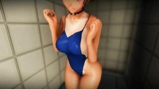 Short Hair Odoriko-Chan Mushikan Conceived Swimsuit Copulation part 1 3d hentai animation