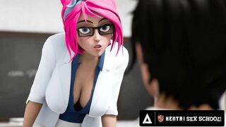 MILF Hentai Teacher Begs For Big Dick Student's Load!