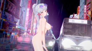 0477 - 【R-18 MMD】Genshin Impact Ayaka 神里绫华 AOA-excuse me