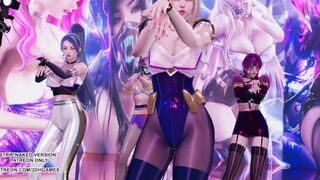 [MMD] Dalshabet - Joker Ahri Akali Kaisa Evelynn Seraphine KDA Sexy Kpop Dance 4K League of Legends