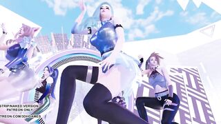 [MMD] Aespa - Black Mamba KDA Ahri Akali Seraphine Kaisa Sexy Kpop Dance Evelynn League Of Legends