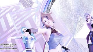 [MMD] Aespa - Black Mamba KDA Ahri Akali Seraphine Kaisa Sexy Kpop Dance Evelynn League Of Legends