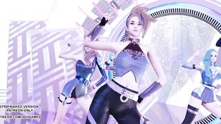 [MMD] Aespa - Black Mamba KDA Ahri Akali Seraphine Kaisa Sexy Kpop Dance Evelynn League Of Legends