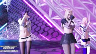 [MMD] Twice - Breakthrough Ahri Kaisa Seraphine League of Legends KDA Sexy Kpop Dance 4K 60FPS