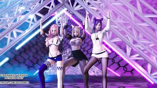 [MMD] Twice - Breakthrough Ahri Kaisa Seraphine League of Legends KDA Sexy Kpop Dance 4K 60FPS