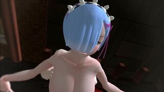 3D Hentai Rem bondage doggy