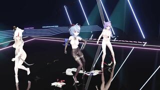 0028 -【R18-MMD】Genshin Impact 原神 Ganyu, Ningguang & Keqing