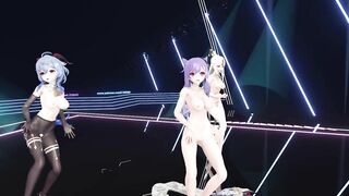 0028 -【R18-MMD】Genshin Impact 原神 Ganyu, Ningguang & Keqing