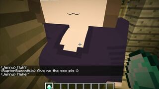 Having Sex with Minecraft Jenny and getting caught