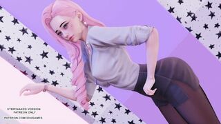 [MMD] AOA - Exuse Me Seraphine Sexy Kpop Dance 4K League of Legends KDA Korean Dance