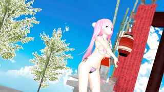 【MMD】Gokuraku Jodo [YYB type Luka swimsuit]【R-18】