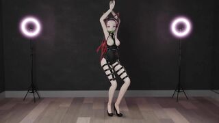 0221 -【R18-MMD】Demon Slayer nezuko - Pink Cat