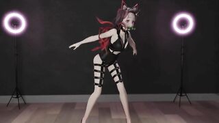 0221 -【R18-MMD】Demon Slayer nezuko - Pink Cat