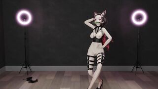 0221 -【R18-MMD】Demon Slayer nezuko - Pink Cat