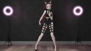 0221 -【R18-MMD】Demon Slayer nezuko - Pink Cat