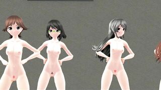 【MMD】Kongo Sisters & Poker Face【R-18】