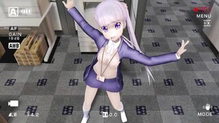 【MMD】Sinbukuro Aoba Suzukaze xyz magic (Office cam)【R-18】