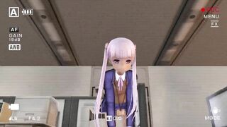 【MMD】Sinbukuro Aoba Suzukaze xyz magic (Office cam)【R-18】