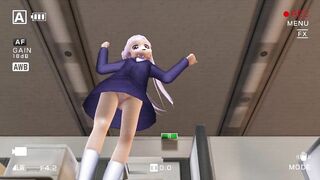 【MMD】Sinbukuro Aoba Suzukaze xyz magic (Office cam)【R-18】