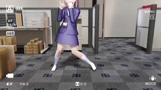 【MMD】Sinbukuro Aoba Suzukaze xyz magic (Office cam)【R-18】