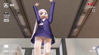 【MMD】Sinbukuro Aoba Suzukaze xyz magic (Office cam)【R-18】