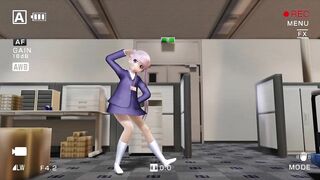 【MMD】Sinbukuro Aoba Suzukaze xyz magic (Office cam)【R-18】