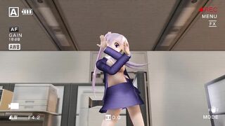 【MMD】Sinbukuro Aoba Suzukaze xyz magic (Office cam)【R-18】