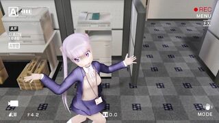 【MMD】Sinbukuro Aoba Suzukaze xyz magic (Office cam)【R-18】