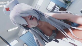 0373 -【r-18 MMD】HAKU 弱音 as a Hospital Nurse