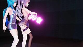 0289 -【R18-MMD】Genshin Impact 原神 Keqing & Ganyu 刻晴+甘雨 - trouble maker