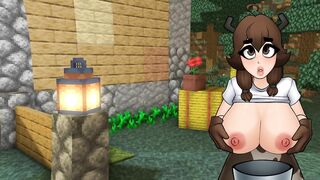 Minecraft Horny Craft - Part 2 - Hot CowGirl Make Ahegao And Strip By LoveSkySanHentai