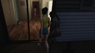 House Party - Gameplay Cowgirl Ashley backyard public sex