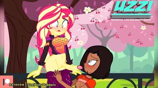 Sunset Shimmer Futa & Tzalanti in the Park Equestria Girls