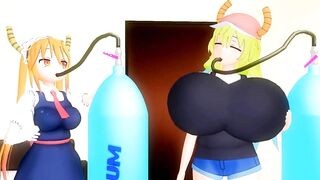 Imbapovi - Tohru and Lucoa do the Biggest Body Inflation in the Universe