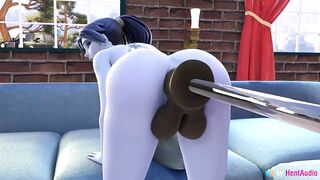 Widowmaker Horse Dildo Machine Anal Solo (Overwatch) 3d animation with sound