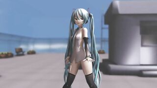 【MMD】Criminal Miku v2 - Cake by the Ocean【R-18】