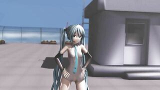 【MMD】Criminal Miku v2 - Cake by the Ocean【R-18】