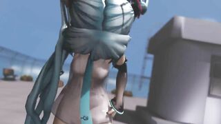 【MMD】Criminal Miku v2 - Cake by the Ocean【R-18】