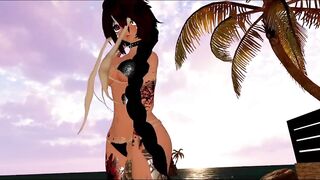 VRChat Girlfriend gives you a lapdance at the beach house