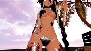 VRChat Girlfriend gives you a lapdance at the beach house