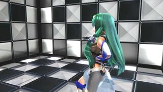 【MMD】Anti-demon shrine maiden Sanae【R-18】