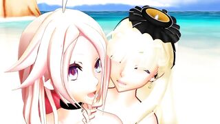 【SEX-MMD】Futanari Beach sex【R-18】