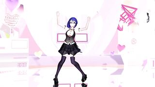 HENTAI UNDRESS NUDE GLASSES GIRL VIRTUAL YOUTUBER 神楽すず BLUE HAIR COLOR EDIT SMIXIX