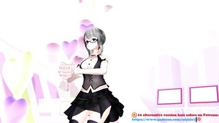 HENTAI UNDRESS NUDE GLASSES GIRL VIRTUAL YOUTUBER 神楽すず BLUE HAIR COLOR EDIT SMIXIX