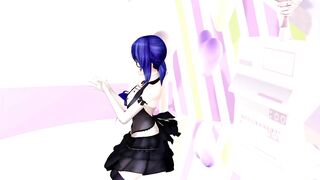 HENTAI UNDRESS NUDE GLASSES GIRL VIRTUAL YOUTUBER 神楽すず BLUE HAIR COLOR EDIT SMIXIX